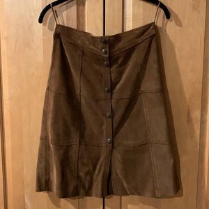 GAP leather patchwork button up A line skirt- vintage
